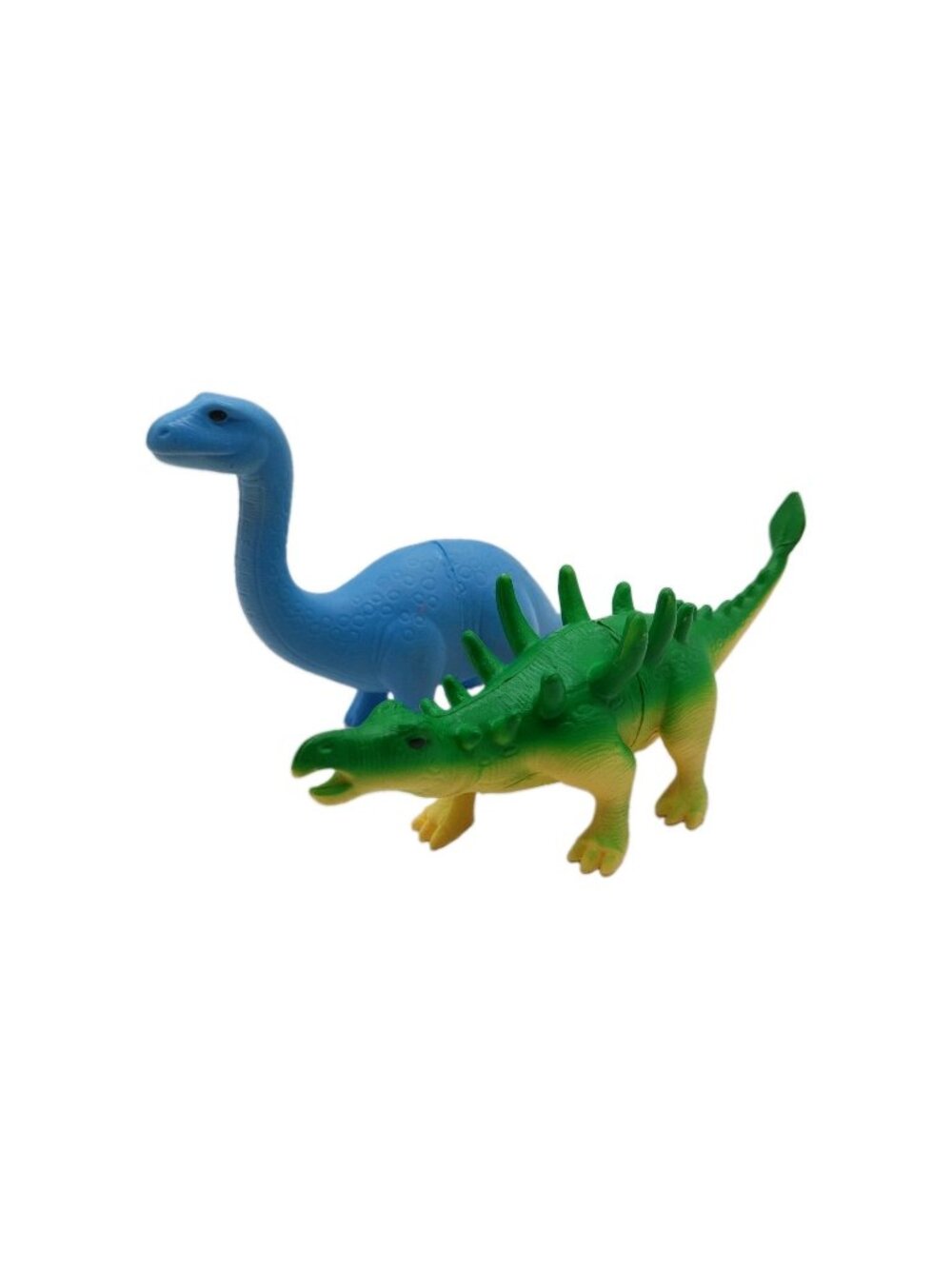 Ankyo Dinosaur Figures Green Stegosaurus Blue Brachiosaurus Set Of 2